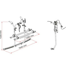 Miniature Porte-vélos Ford Custom V710 - Deep Black - FIAMMA N° 1