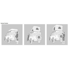 Miniature Tente de toit AIRTOP - MEDIUM - 210 X 145 - GRIS - AUTOHOME N° 9