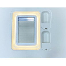 Miniature CADRE INTERIEUR AVEC STORE OCCULTANT & MOUSTIQUAIRE - 450 X 450 - AVEC LED - MASIS N° 1
