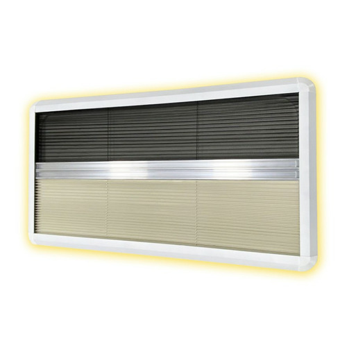 CADRE INTERIEUR AVEC STORE OCCULTANT & MOUSTIQUAIRE - 650 X 300 - AVEC LED - MASIS