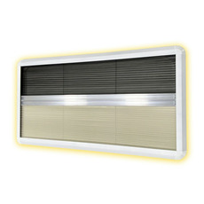 Miniature CADRE INTERIEUR AVEC STORE OCCULTANT & MOUSTIQUAIRE - 650 X 300 - AVEC LED - MASIS N° 0