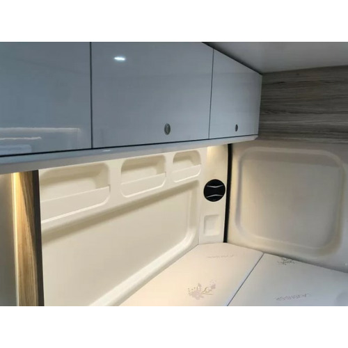 Panneau habillage de paroi intérieure - CÔTE CHAMBRE - EFFET CUIR - AVEC RANGEMENT -Ducato, Boxer, Citroën - DROIT -  MASIS