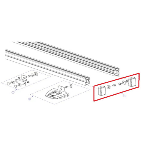 Cache rail gauche/droite - THULE