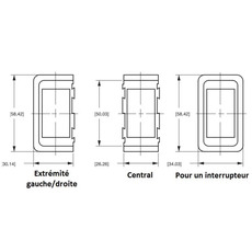 Miniature Module d'encastrement pour interrupteurs 12 V -  Contura II - OSCULATI - N° 1