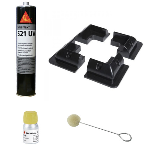 Kit de pose panneau solaire – Supports noirs MASIS & accessoires Sika