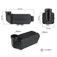 Miniature Chauffage Air 2D sortie a 90° - 2D-12V - Autoterm N° 2