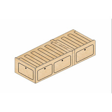 Miniature Lit plumard modulable en bois de peuplier – 120x190 - Robuste, léger et compatible tous vans -  N° 4