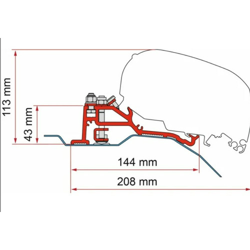 Kit adaptateur F80 – Ducato H2 Skyroof - FIAMMA