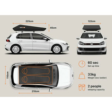 Miniature Tente de toit GO - ANTHRACITE - TentBox  N° 7