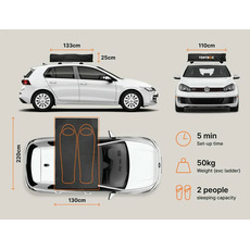 Miniature Tente de toit - LITE 2.0 - ARDOISE - TentBox N° 4