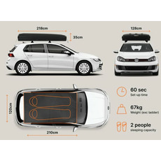 Miniature Tente de toit - Classic 2.0 - ANTHRACITE - TentBox N° 5