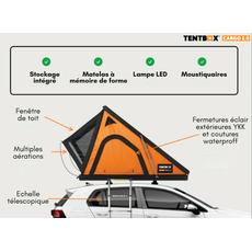 Miniature Tente de toit - CARGO 2.0 - ORANGE - TentBox N° 10