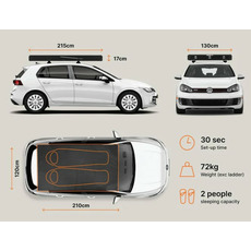 Miniature Tente de toit - CARGO 2.0 - ORANGE - TentBox N° 5