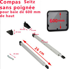 Miniature Compas sans poignées pour les baies S7 de 650 mm - Dometic Seitz N° 1