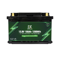 Miniature Batterie au lithium IA (sous siège) SERIES LiFePO4 12 V 100 Ah Smart BMS avec Bluetooth - IDEALAKKU N° 0
