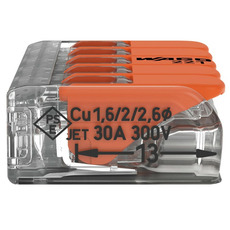 Miniature Borne de raccordement 5 câbles avec levier - A L'UNITE - 221-615 - WAGO N° 4