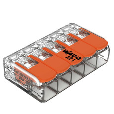 Borne de raccordement 5 câbles avec levier -LOT DE 5 - 221-615- WAGO