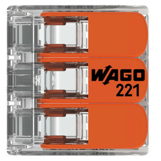 Miniature Borne de raccordement 3 câbles avec levier - LOT DE 10 -221-613 - WAGO N° 1