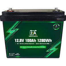 Miniature Batterie au lithium IB SERIES LiFePO4 12 V 100 Ah Smart BMS avec Bluetooth - IDEALAKKU N° 0
