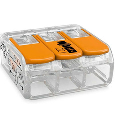 Miniature Borne de raccordement 3 câbles avec levier - A L'UNITE - 221-413 - WAGO N° 3