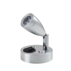 Miniature Lampe de lecture LED 12V avec interrupteur et tête orientable 360° - ARGENT - LUMIERE CHAUDE N° 0