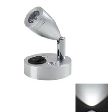 Miniature Lampe de lecture LED 12V avec interrupteur et tête orientable 360° - ARGENT - LUMIERE FROIDE N° 2