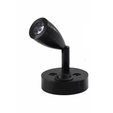 Lampe de lecture LED 12V avec interrupteur et tête orientable 360° - NOIRE - LUMIERE FROIDE