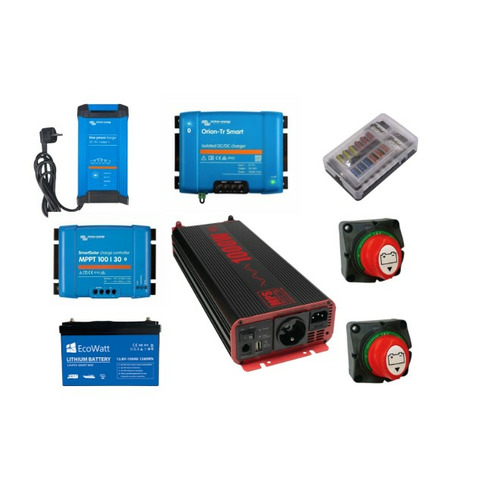 PACK COMPLET - ELECTRICITE POUR VAN AMENAGE - 100 AH