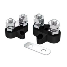 Miniature Busbar+ / – - 2 cosses -  80A - 48V N° 0