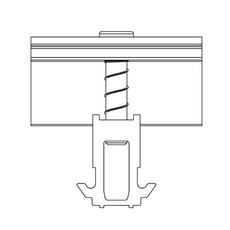 Miniature DomeClamp End Clamp 30-50 mm, noir anodisé  - K2 N° 2