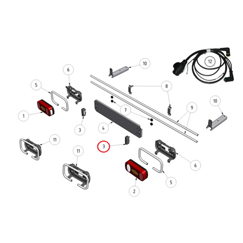 ECLAIRAGE DE PLAQUE N°3- ALDEN