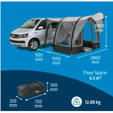 Miniature Auvent gonflable Sprint AIR -   280 x 145 x 200 - KAMPA  N° 1
