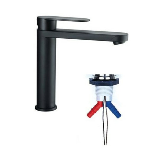 ROBINET MITIGEUR LINNEA L RACCORD TETINE 10/12mm - NOIR MAT - REICH