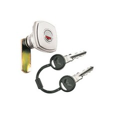 SERRURE CARRE BLANCHE COMPLETE AVEC CLEF ET BARILLET - ZADI