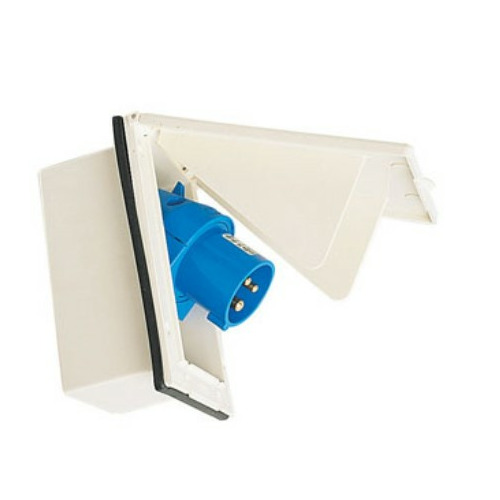 BOITIER EXTERIEUR 230V MALE CEE17 16A - MARRON - TRIGANO