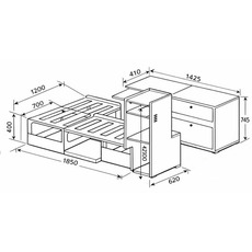 Miniature Meuble cuisine multifonction -Trafic 3 / Fiat Talento / Nissan NV300 / Opel Vivaro (2015-2020) N° 1