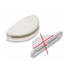Miniature ATTENTION Produit imparfait | Blocage de porte extérieure entraxe femelle 42 mm/mâle 60 mm blanc - FAWO N° 0