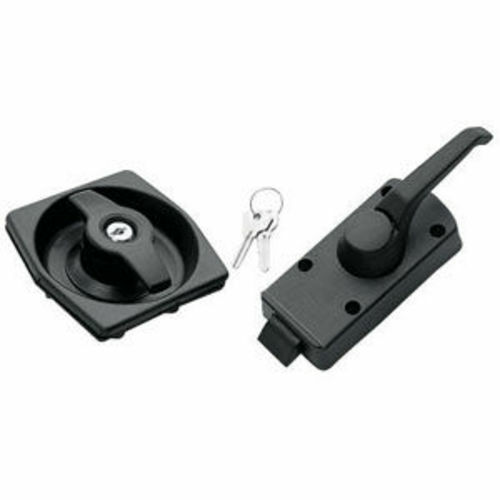 SERRURE CARRE DROITE A POIGNEE NOIR - ZADI