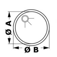 Miniature Evier rond en inox poli miroir - 420 x 180 mm N° 1