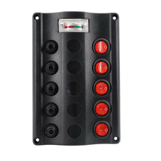 Miniature Tableau électrique WAVE 5 interrupteurs+ Voltmètre 12V - OSCULATI N° 0