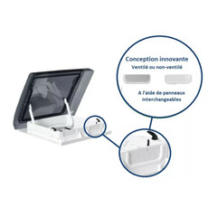 Miniature Lanterneau SkyMaxx Plus LED - 40 x 40 cm - AVEC ECLAIRAGE - MaxxAir N° 5