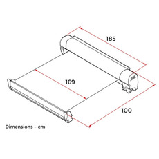 Miniature STORE F45S 1.90 BOITIER TITANIUM TOILE ROYAL GREY - FIAMMA N° 2