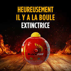 Miniature Pack Sécurité Incendie : Boule Extinctrice BLOCK'FIRE® + Support Mural Multidirectionnel - BLOCK'FIRE N° 7