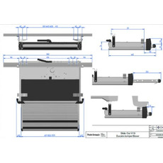 Miniature Marchepied électrique coulissant 12V | 700 mm | TEKNO CAMP  N° 1