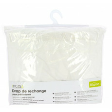 Miniature Ensemble Drap + Drap housse pour Prêt à dormir 120/130 x 190 cm - Coloris blanc - INCASA N° 4