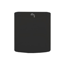 Miniature ATTENTION Produit imparfait | Coupelle de remplissage d'eau noire avec bouchon à clef magnétique blanc - FAP N° 1