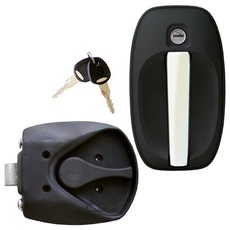 Miniature ATTENTION Produit imparfait | SERRURE COMPLETE 1122 NOIRE avec poignée chromée - FAP N° 3