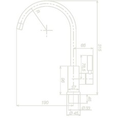 Miniature Robinet céramique TREND S -   chromé/brillant R90 - 316H - REICH N° 2