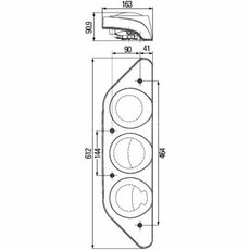 Miniature Feu caraluna Modular chromium gauche N° 1