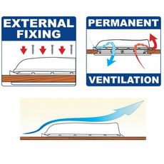Miniature LANTERNEAU VENT FIAMMA 40 X 40 BLANC - FIAMMA N° 7